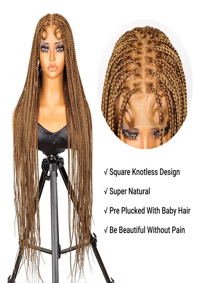 سوبر نوفا باروكة شعر مستعار سوبرنوفا #P30/27، دانتيل كامل مضفر، طول 36 بوصة، بدون عقد، مضفرة مربعة، للنساء ذوات البشرة السمراء، شعر مستعار صناعي كامل مصنوع يدويًا، مضفر بوهيمي، مع شعر صغير، خالٍ من التشابك - Image 4